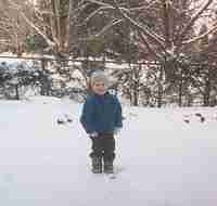 Playing in the snow