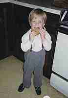 Trent eating after church