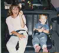 riding in the back seat