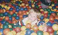 Trent in the balls at Chucky Cheese